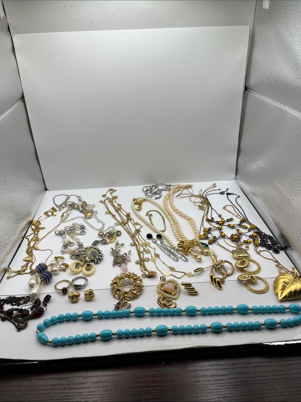 Avon Jewelry Lot Bead Necklace Gold Tone Women Jewelry